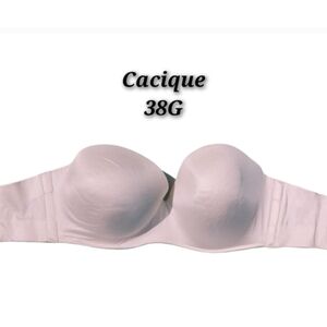 Cacique 38G  white Strapless Bra